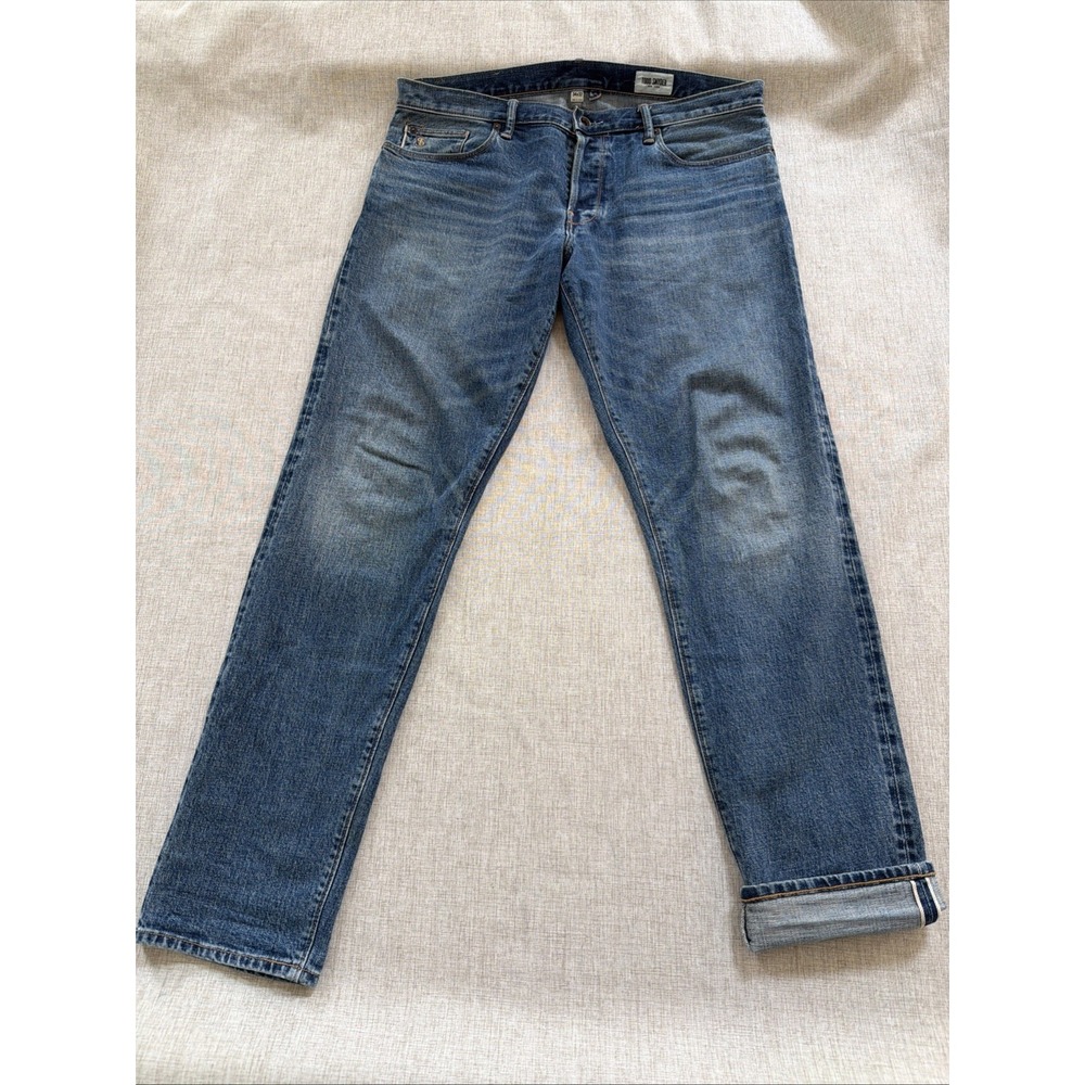 Todd Snyder Selvedge Jeans 34X32 Japanese Denim Button Fly Medium Wash